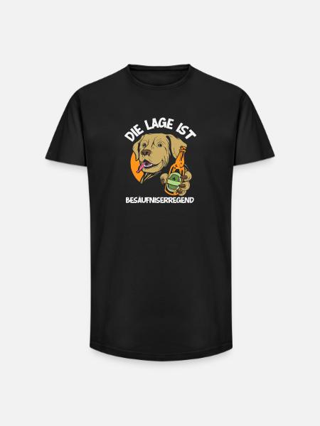 The location is drunken dog - Long Fit Men's T-Shirt - black