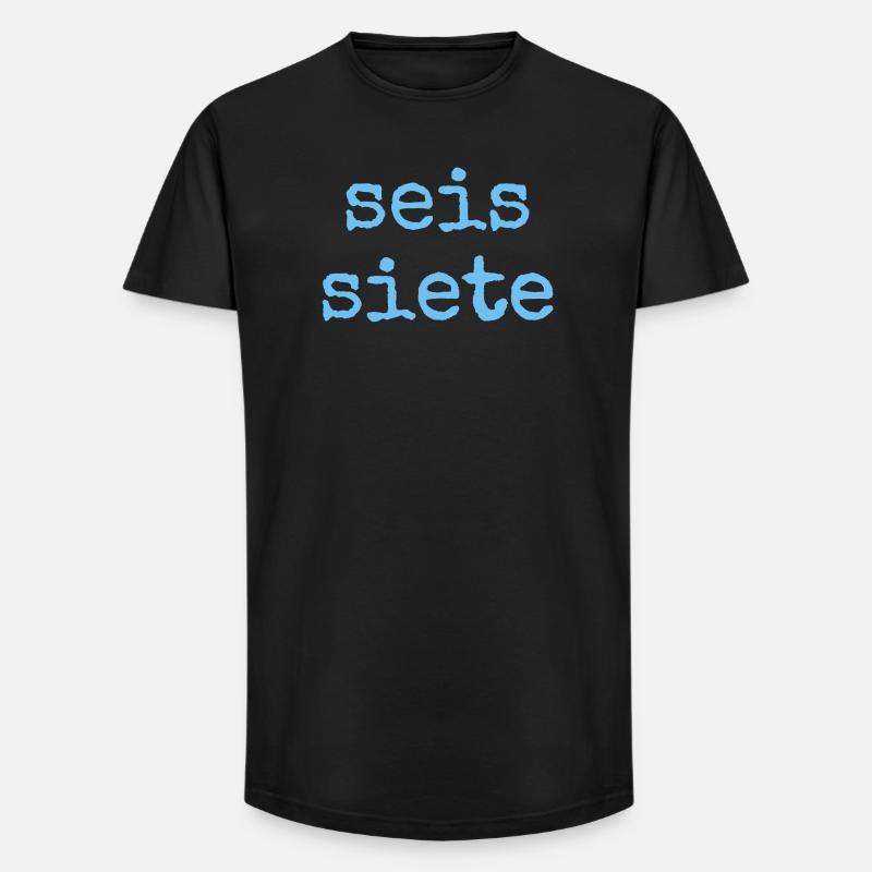 Seis Siete – Spanisch 67 - Long Fit Männer T-Shirt - Schwarz