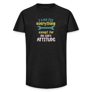 I Can Fix Everything Except My Kid's Attitude - Long Fit Men's T-Shirt - black - Front - AI Model Male 185 light (185cm)