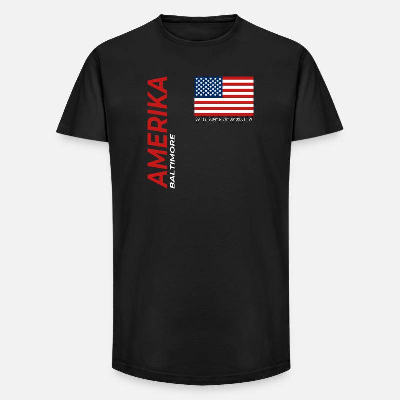 Baltimore - Long Fit Men's T-Shirt - black
