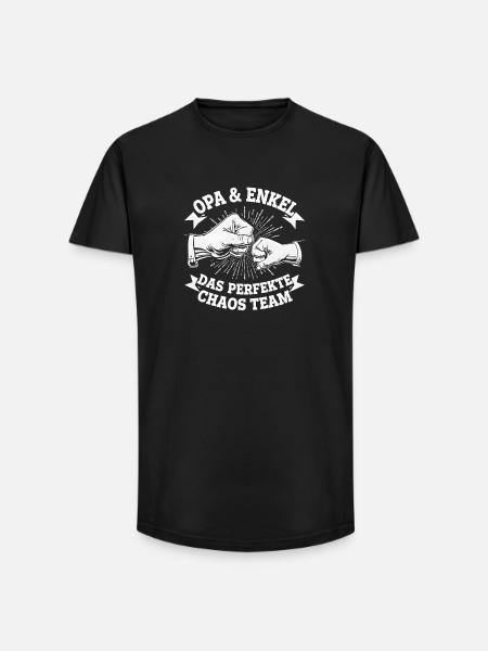 Opa & Enkel – Perfektes Chaos Team - Long Fit Männer T-Shirt - Schwarz