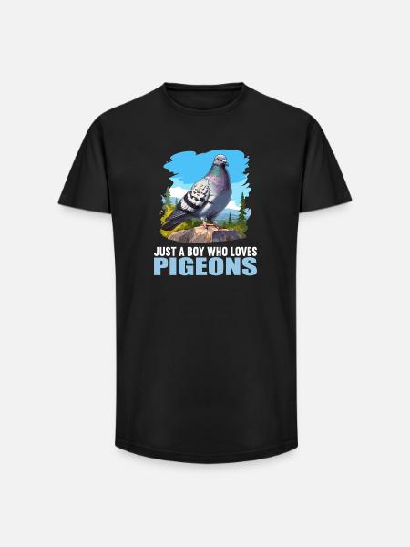 Pigeons Pigeon - Long Fit Men's T-Shirt - black