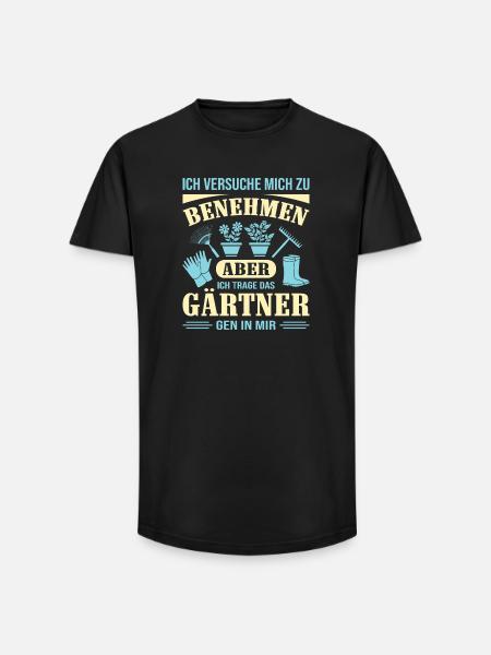 Gartenbau Gärtner Garten Gartenarbeit Sprüche - Long Fit Männer T-Shirt - Schwarz