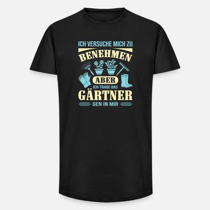 Gartenbau Gärtner Garten Gartenarbeit Sprüche - Long Fit Männer T-Shirt - Schwarz