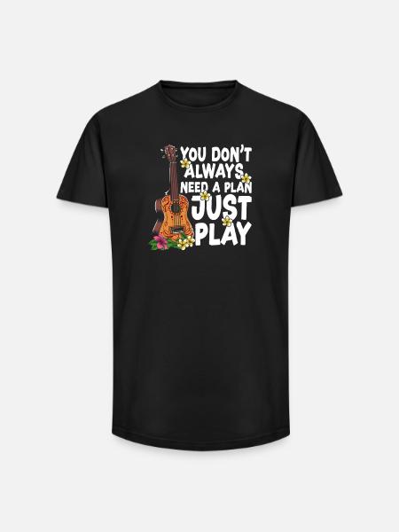 Hawaiian Ukulele Uke You Don't - Long Fit Men's T-Shirt - black