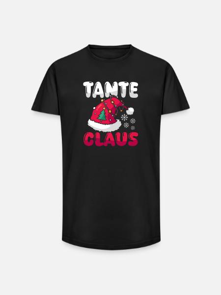 Noël Tante Noël - T-shirt coupe longue homme - noir