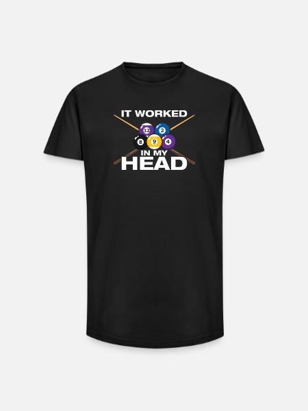 It worked lustiges Billard Billardspieler - Long Fit Männer T-Shirt - Schwarz