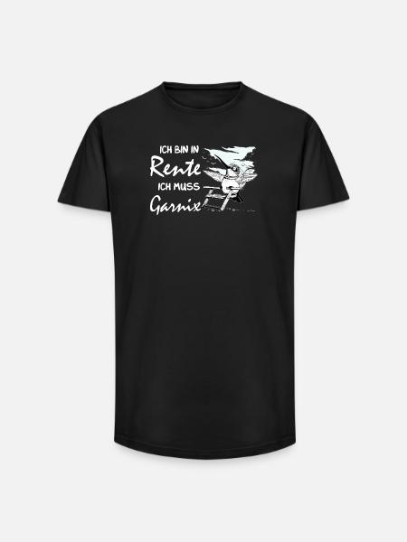 Funny German retirement design - Long Fit Men's T-Shirt - black