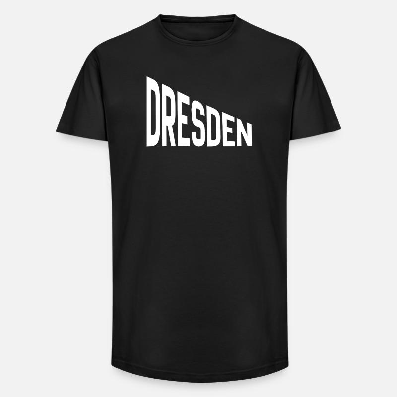 Dresden - Long Fit Männer T-Shirt - Schwarz
