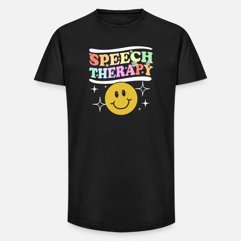 Logopädie Sprachtherapeut Logopäde - Long Fit Männer T-Shirt - Schwarz