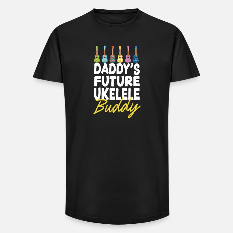 Hawaiian Ukulele Uke Daddy's - Long Fit Männer T-Shirt - Schwarz
