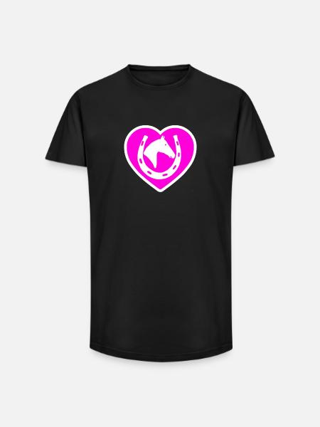 horses - Long Fit Men's T-Shirt - black