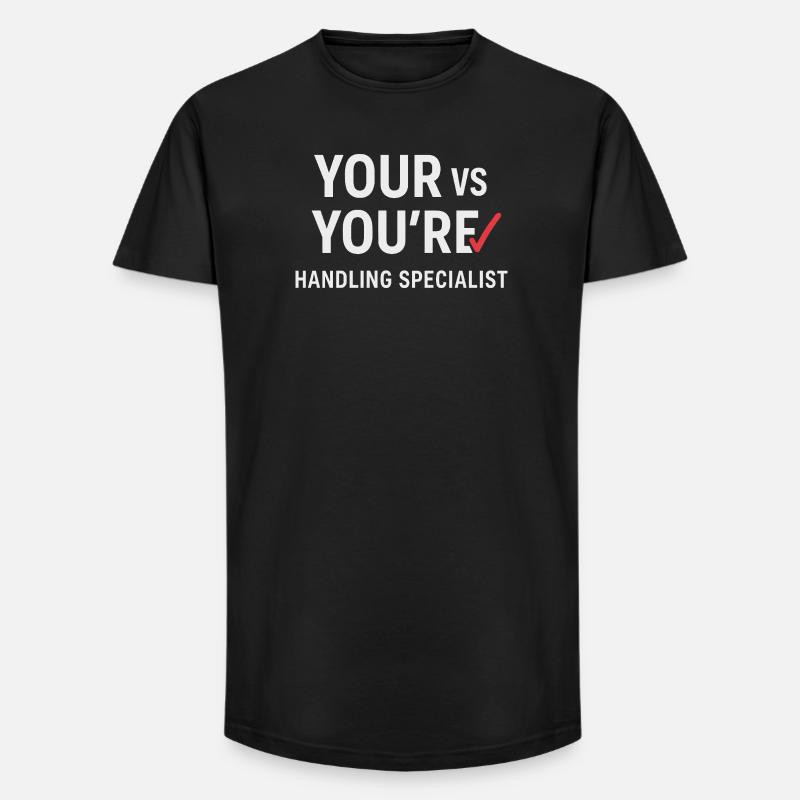 Grammatik Oxford Comma Language Rules - Long Fit Männer T-Shirt - Schwarz