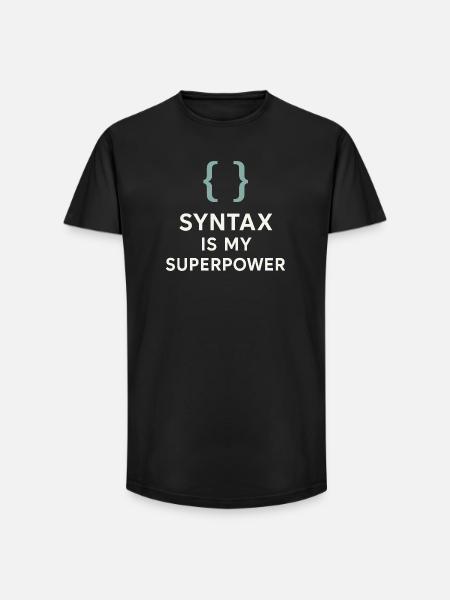 Grammar Oxford Comma Language Rules - Long Fit Men's T-Shirt - black