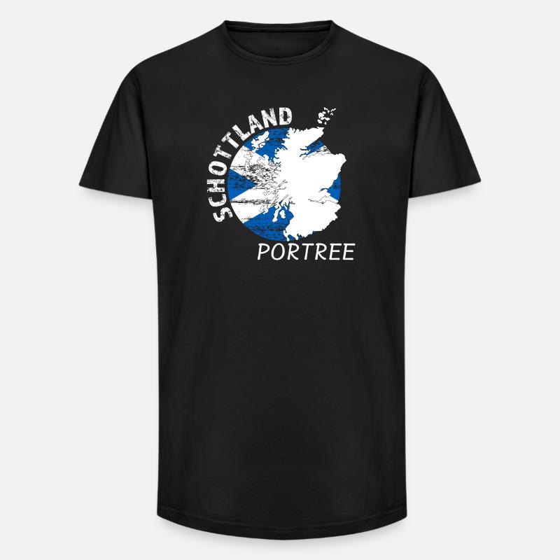 Portree - Long Fit Männer T-Shirt - Schwarz