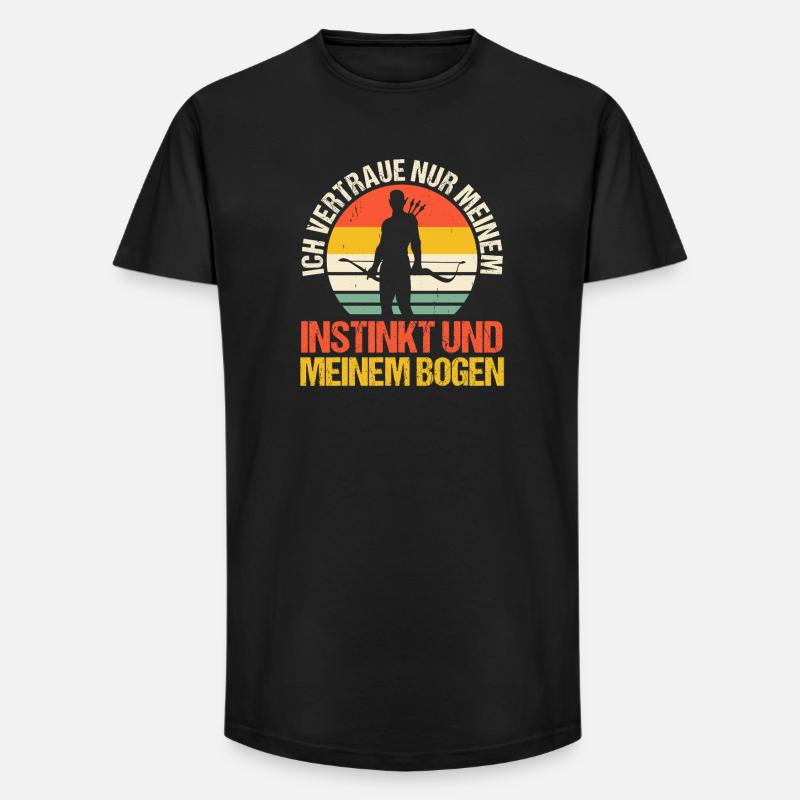 Bogenschütze Bogensport Bogenschießen - Long Fit Männer T-Shirt - Schwarz