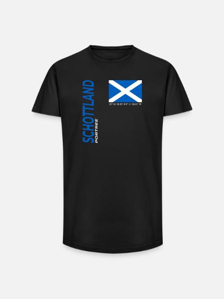 Portree - Long Fit Männer T-Shirt - Schwarz