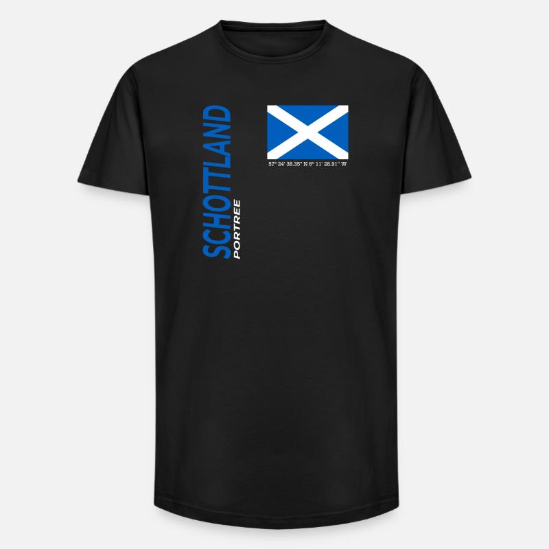 Portree - Long Fit Männer T-Shirt - Schwarz