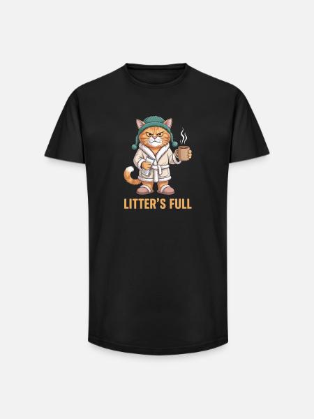 Morning Roast - Long Fit Men's T-Shirt - black