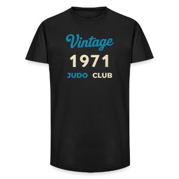 Vintage 1971 Judo Club Retro Birth Year Gift - Long Fit Men's T-Shirt - black - Front - AI Model Male 185 light (185cm)