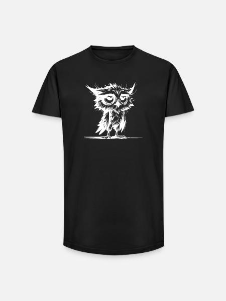 Owls, morning grouches, I didn't oversleep - Long Fit Men's T-Shirt - black