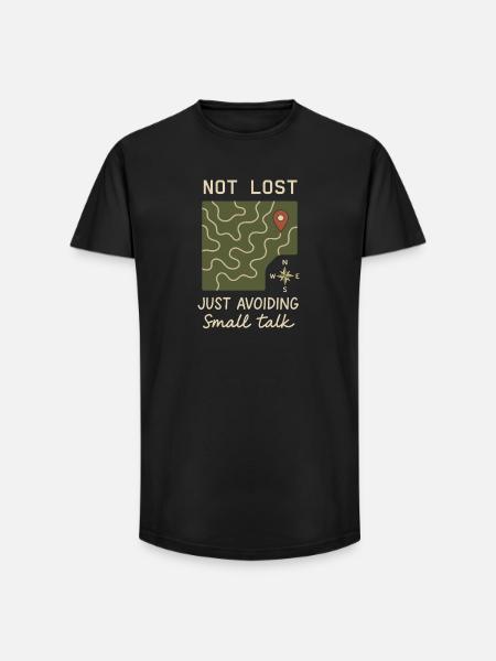 Women's solo hiker empowerment trail - Long Fit Men's T-Shirt - black
