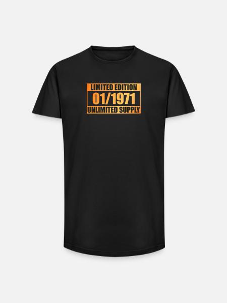 55th Anniversary Limited Edition - ꝏ Supply 01/1971 - Long Fit Men's T-Shirt - black