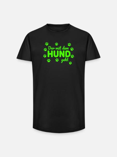 Celui avec le chien dit - T-shirt coupe longue homme - noir