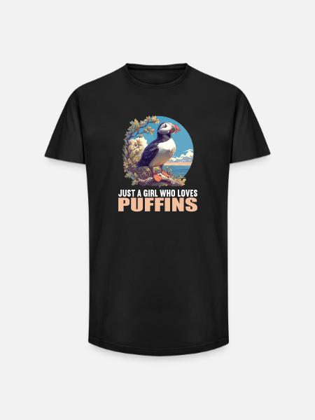 Puffin Papageientaucher - Long Fit Men's T-Shirt - black