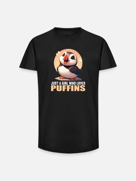 Puffin Papageientaucher - Long Fit Männer T-Shirt - Schwarz