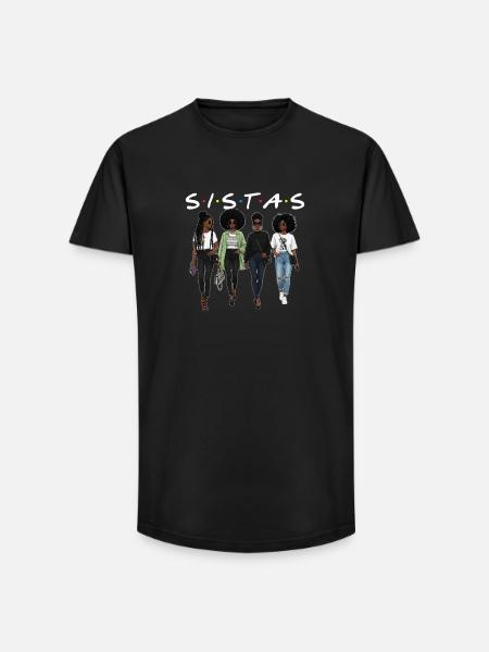 Sistas – Melanin Pride African Roots - Long Fit Men's T-Shirt - black