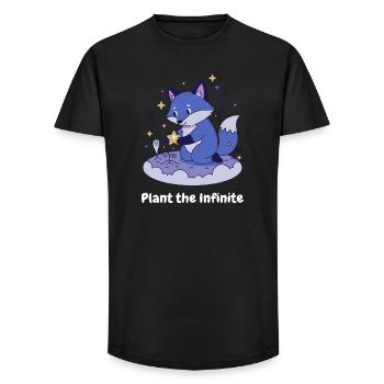 Nachtstern Fuchs auf Wolke - Long Fit Männer T-Shirt - Schwarz - Vorne - AI Model Male 185 light (185cm)