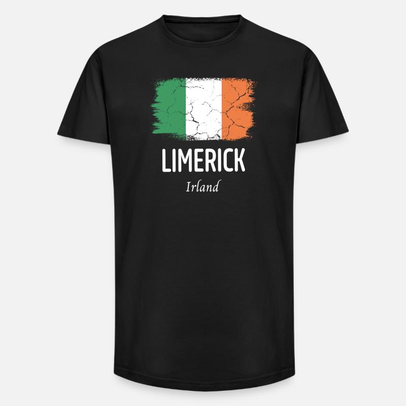 Limerick - Long Fit Männer T-Shirt - Schwarz