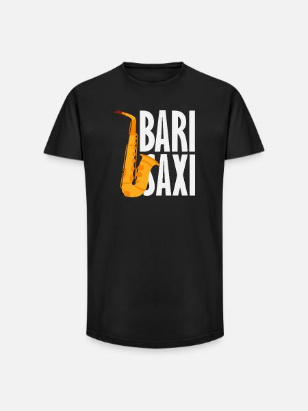 Bari Saxi Saxophoniste Jazz - T-shirt coupe longue homme - noir