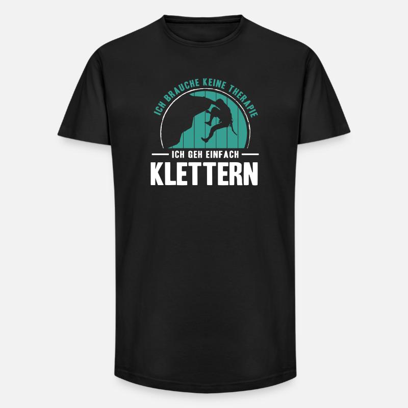 Bouldern Geschenke Klettern Kletterer Boulderer - Long Fit Männer T-Shirt - Schwarz