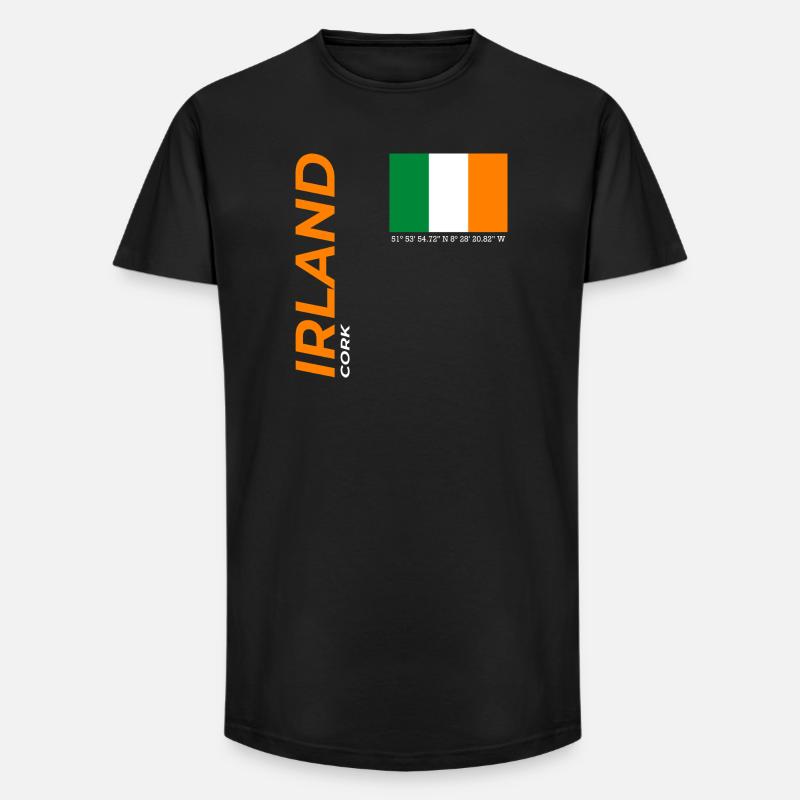 Cork - Long Fit Männer T-Shirt - Schwarz