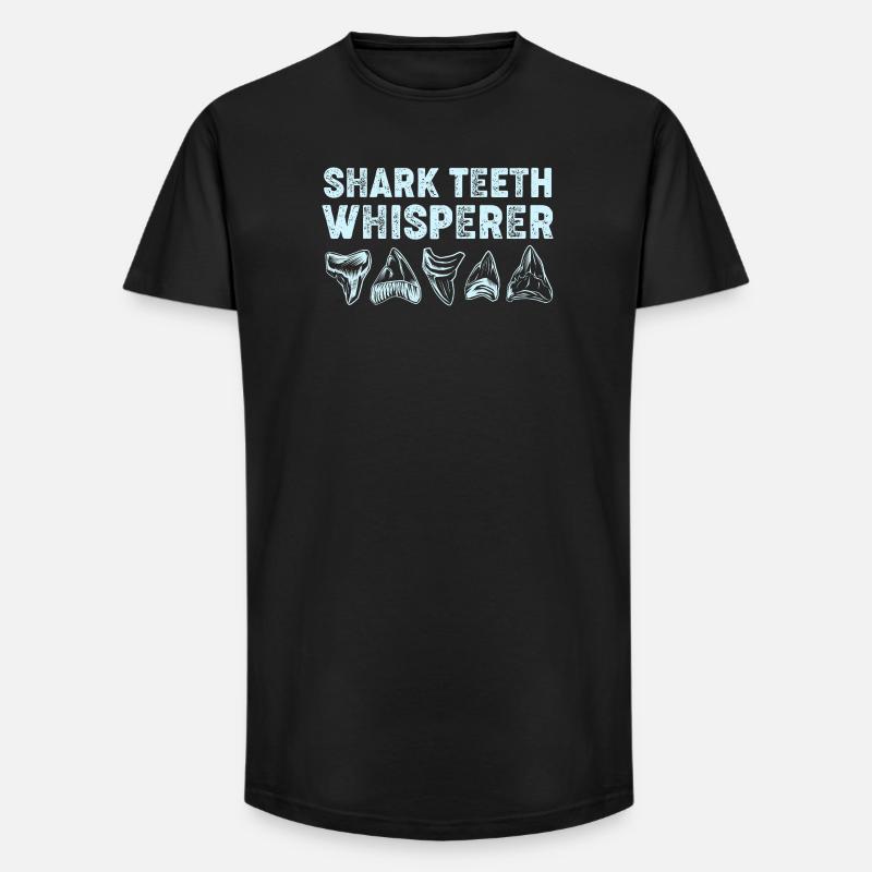 Shark Teeth Sharks Tooth Shark Teeth - Long Fit Men's T-Shirt - black