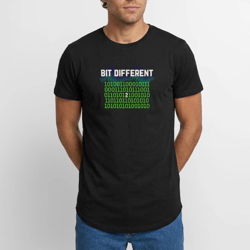 Bit Different - Nerdy Binary Error Design Long Fit Men's T-Shirt