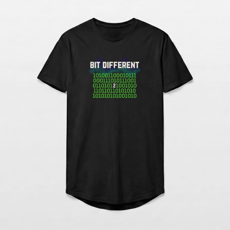 Bit Different - Nerdy Binary Error Design Long Fit Men's T-Shirt
