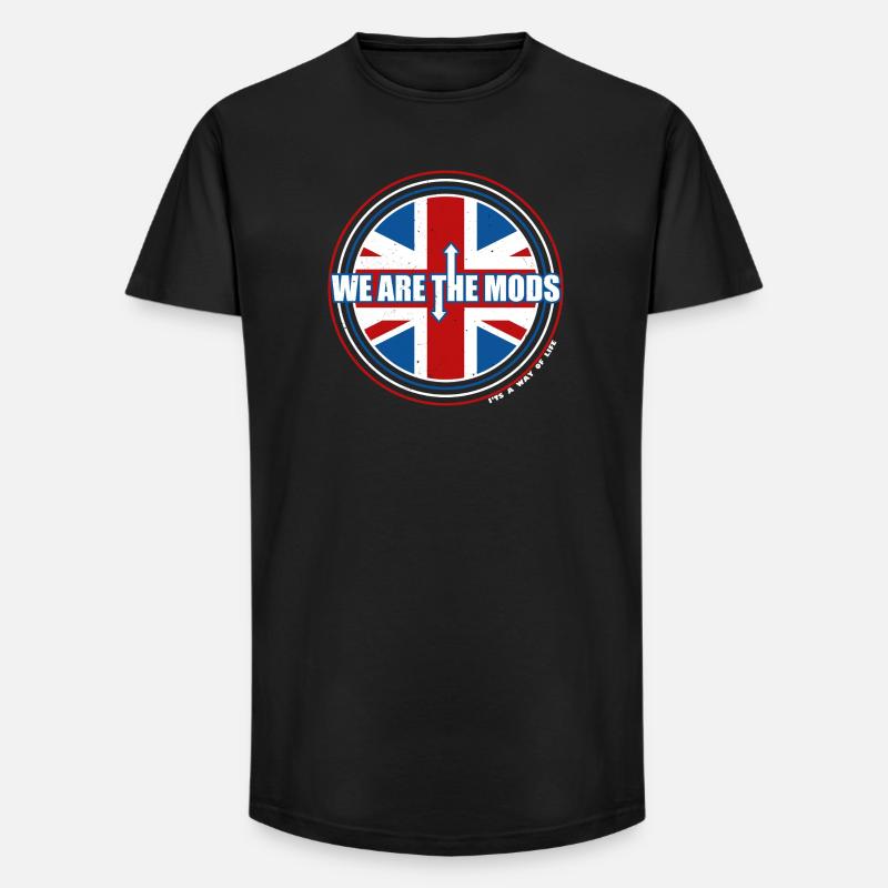Wir sind die Mods Union Jack - Long Fit Männer T-Shirt - Schwarz