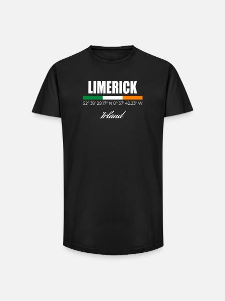 limerick - Long Fit Men's T-Shirt - black