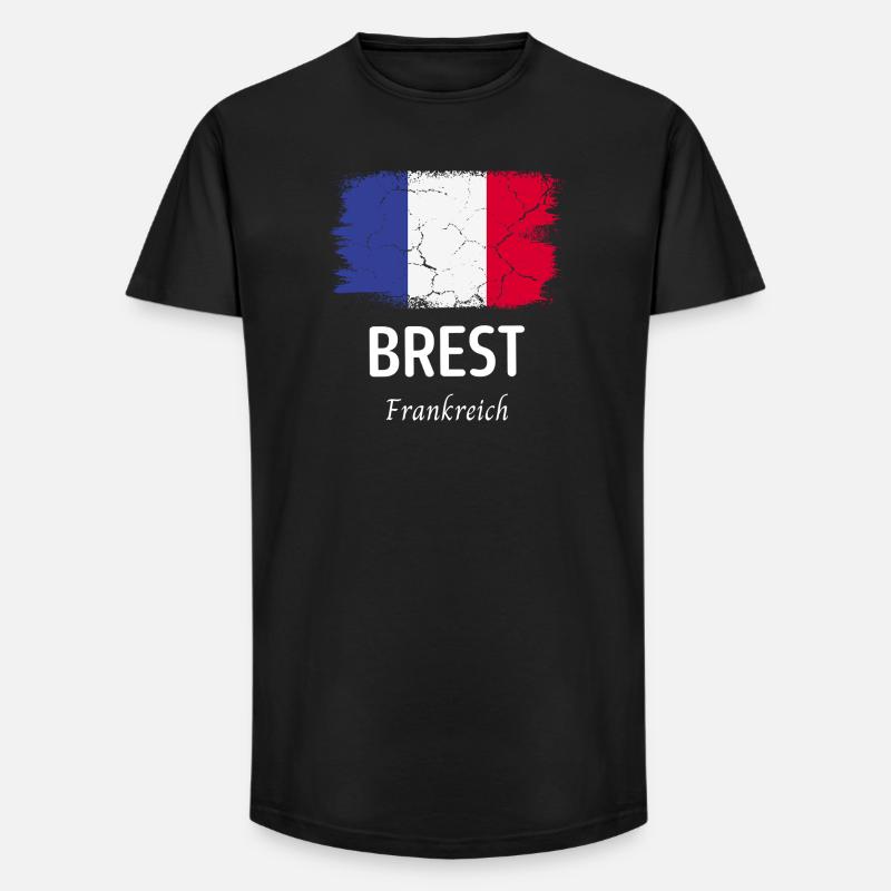 Brest - Long Fit Männer T-Shirt - Schwarz