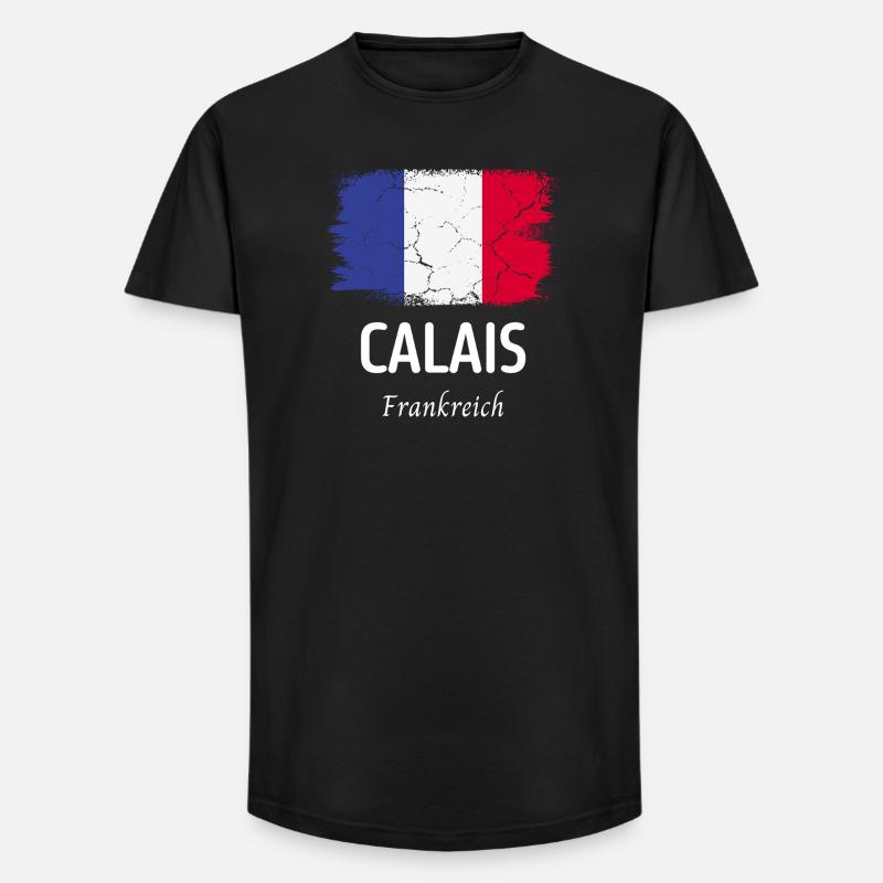 Calais - Long Fit Männer T-Shirt - Schwarz