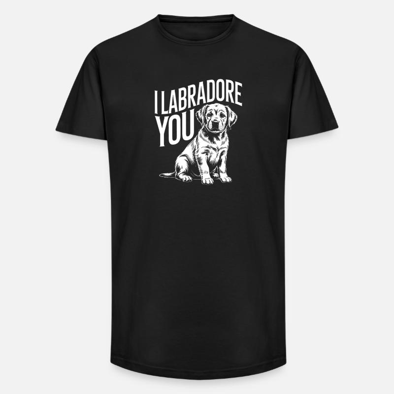 Ich Labrador Sie - Long Fit Männer T-Shirt - Schwarz