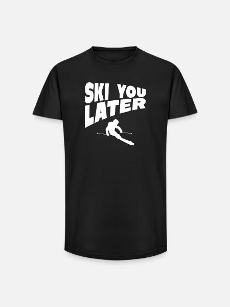 Ski You Later Driver Humor - Long Fit Men's T-Shirt - black