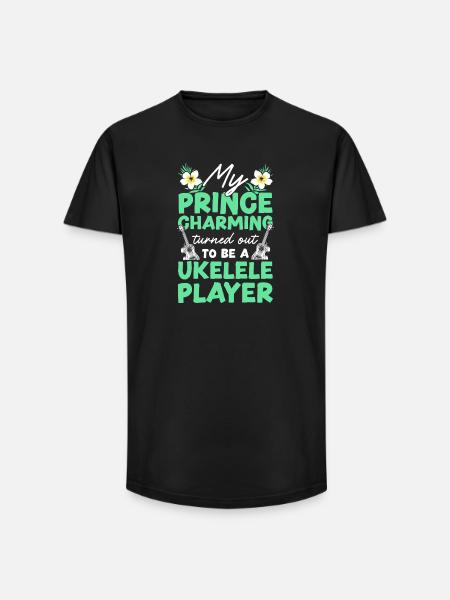 Hawaiian Ukulele Uke Girlfriend My - Long Fit Men's T-Shirt - black