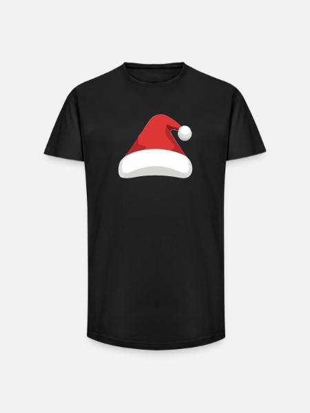 Elf Hat Santa Hat - Long Fit Men's T-Shirt - black