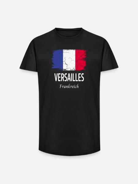 Versailles - T-shirt coupe longue homme - noir