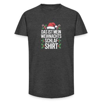 Weihnachts Schlaf Shirt Spruch - Long Fit Männer T-Shirt - Anthrazit - Vorne - AI Model Male 185 light (185cm)