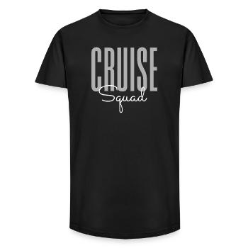 Escouade de croisière – Équipage de voyage de croisière de vacances - T-shirt coupe longue homme - noir - Devant - AI Model Male 185 light (185cm)